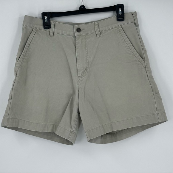 Patagonia Other - Patagonia Shorts Adult 34 Beige 6.5 Rise Hiking Organic Cotton Mens 5 Pockets